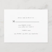 Overstromende RSVP-Kaarten met Bouquet Wedding Aankondigingskaart (Achterkant)