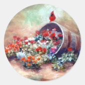 Overstromende ticker ronde sticker (Voorkant)