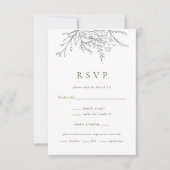 Overstromende Verticale RSVP-kaarten met Bouquet W RSVP Kaartje (Voorkant)