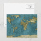 Overstromende Wereldkaart Briefkaart (Voorkant / Achterkant)