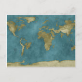 Overstromende Wereldkaart Briefkaart (Voorkant)