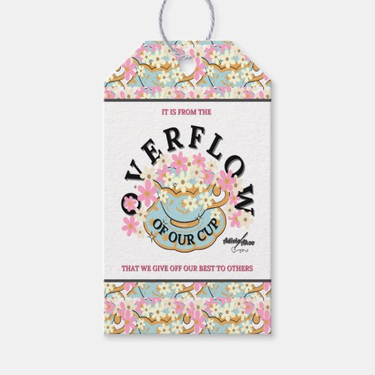 OVERSTROMING Floral Gift Label - Adiela Akoo Cadeaulabel (Voorkant)