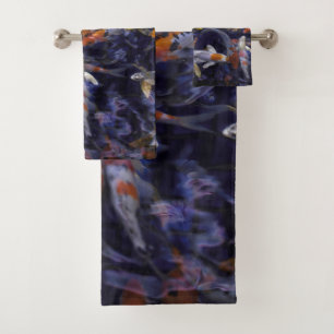 OVERSTROMING KOI VIS BAD HANDDOEK