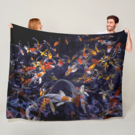 OVERSTROMING KOI VISSEN FLEECE DEKEN
