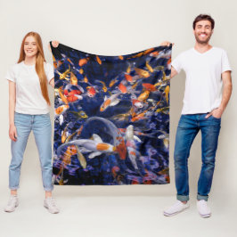 OVERSTROMING KOI VISSEN FLEECE DEKEN