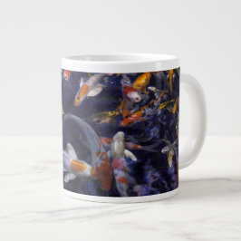 OVERSTROMING KOI VISSEN GROTE KOFFIEKOP
