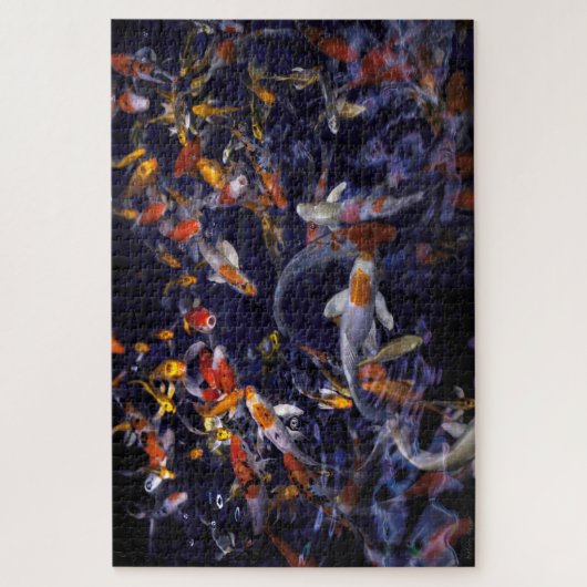 OVERSTROMING KOI VISSEN LEGPUZZEL (Verticaal)