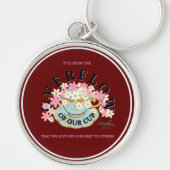 OVERSTROMING Rode Hues Sleutelhanger door Adiela A (Voorkant)