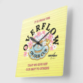 OVERSTROMING van de muur door Adiela Akoo Vierkante Klok (Hoek)