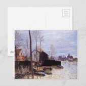 Overstromingen in Moret door Alfred Sisley Briefkaart (Voorkant / Achterkant)