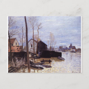 Overstromingen in Moret door Alfred Sisley Briefkaart
