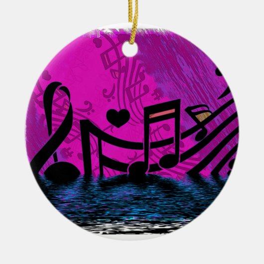 Overstromingen - Muzieknotities Keramisch Ornament (Voorkant)