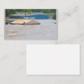 overstromingsbouwcatastrofe natuurramp visitekaartje (Voorkant / Achterkant)