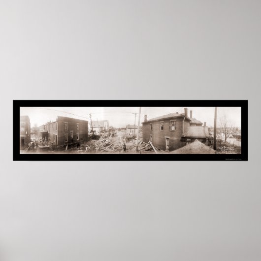 Overstromingsramp Dayton Foto 1913 Poster (Voorkant)