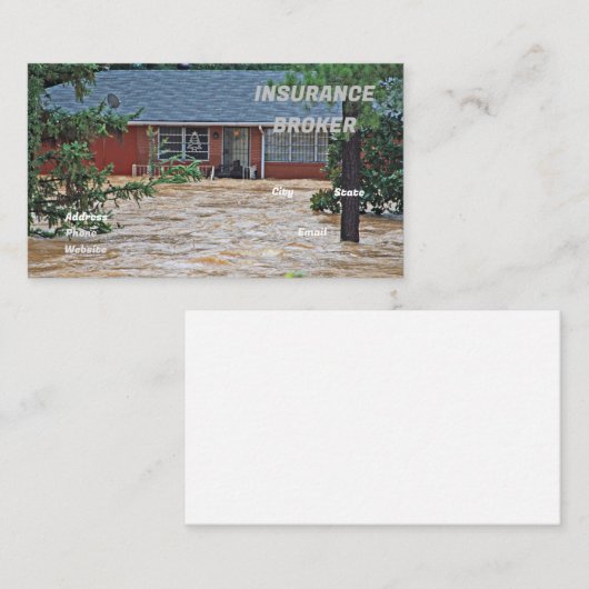 Overstromingsschade Visitekaartje (Voorkant / Achterkant)
