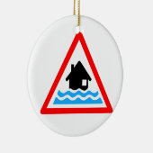 Overstromingswaarschuwing Keramisch Ornament (Rechts)