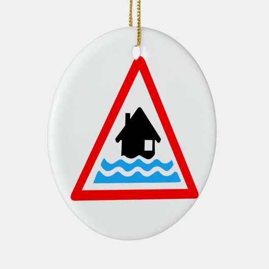 Overstromingswaarschuwing Keramisch Ornament (Rechts)