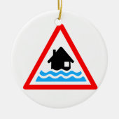 Overstromingswaarschuwing Keramisch Ornament (Voorkant)