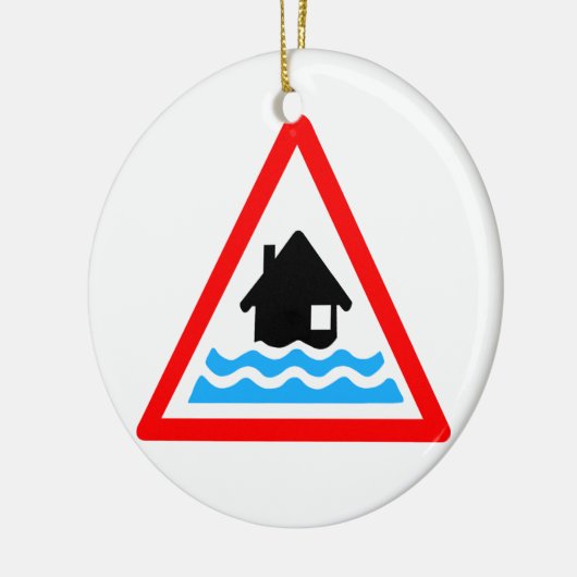 Overstromingswaarschuwing Keramisch Ornament (Links)