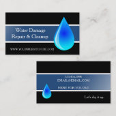 Overstromingswaterschade en schoonmaak visitekaartje (Voorkant / Achterkant)