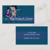 Overstromingswaterschade en schoonmaak visitekaartje (Voorkant / Achterkant)