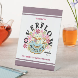 OVERSTROOM RECLAMEBORD MET VOETSTUK