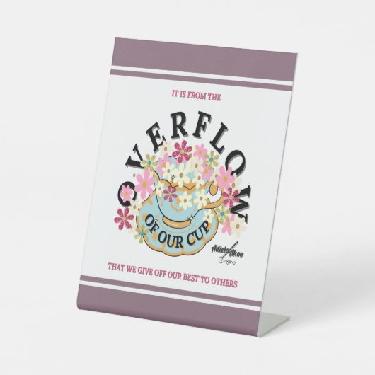 OVERSTROOM RECLAMEBORD MET VOETSTUK (Voorkant)