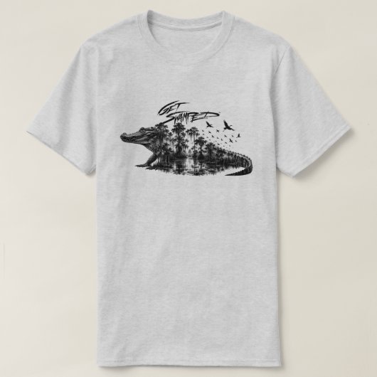 Overstroomd Alligator-moeras T-shirt (Design voorkant)