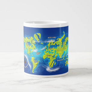 Overstroomde Aardkaart Grote Koffiekop