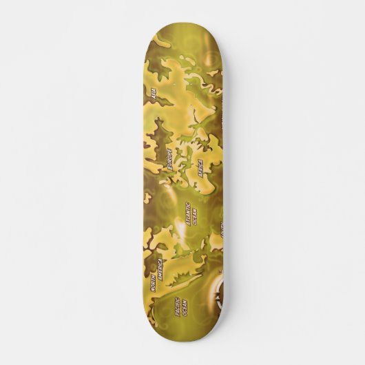 Overstroomde Aardkaart Persoonlijk Skateboard (Voorkant)