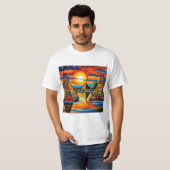 Overstroomde Piramides T-shirt (Voorkant volledig)