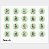 Overstuur Maar Feestelijk – Grappige Kerst Ronde Sticker (Vel)