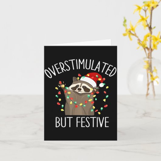 Overstuur Maar Feestelijk Grappige Kerstman Wasbee Kaart (Gele Bloem)