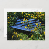 overteigende blauwe bank briefkaart (Voorkant / Achterkant)