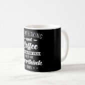 Overthinker Citaat grappig overdenken Koffiemok (Voorkant rechts)