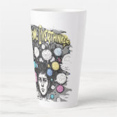overthinker funny design latte mok (Voorkant)