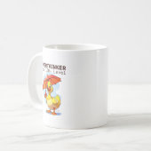 Overthinker Pro Duck Mug – Funny Mental Health Hum Koffiemok (Voorkant links)