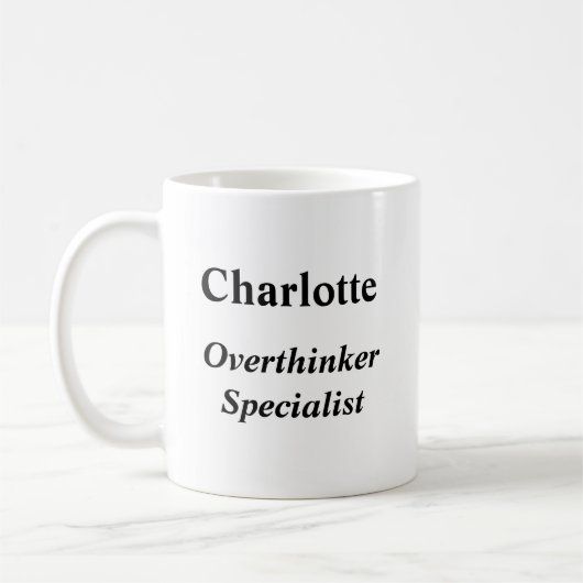 Overthinker Specialist Wit Koffiemok (Links)
