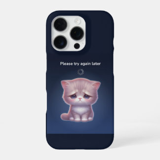 Overthinking Cat Phone Case – Cute Aesthetic iPhone 16 Pro Hoesje