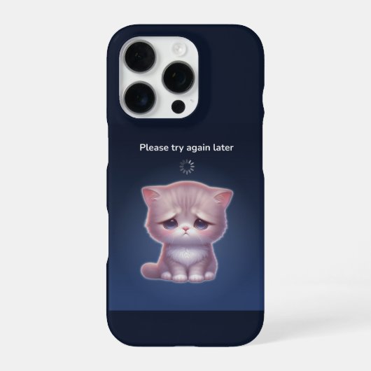 Overthinking Cat Phone Case – Cute Aesthetic iPhone Hoesje (Achterkant)