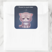 Overthinking Cat Sticker – Cute Mood (Tas)