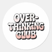 Overthinking Club Retro 90s Sticker (Voorkant)
