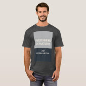 Overthinking Department Funny Minimalist Quote T-shirt (Voorkant volledig)