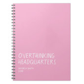 Overthinking Headquarters – Funny Overthinker Note Notitieboek (Voorkant)