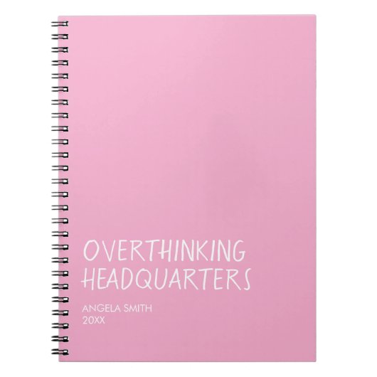 Overthinking Headquarters – Funny Overthinker Note Notitieboek (Voorkant)