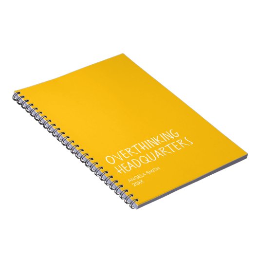 Overthinking Headquarters – Funny Overthinker Note Notitieboek (Rechterzijde)
