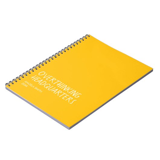 Overthinking Headquarters – Funny Overthinker Note Notitieboek (Linkerzijde)