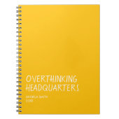 Overthinking Headquarters – Funny Overthinker Note Notitieboek (Voorkant)
