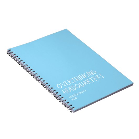 Overthinking Headquarters – Funny Overthinker Note Notitieboek (Rechterzijde)