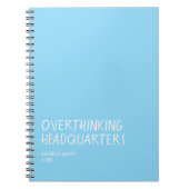 Overthinking Headquarters – Funny Overthinker Note Notitieboek (Voorkant)